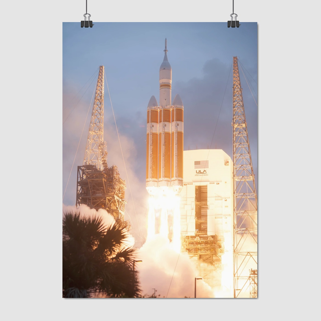 Плакат "Дельта-4, ракета-носій, Delta IV Heavy", 60×43см