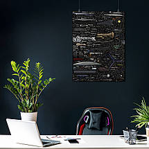 Плакат "Порівняльна таблиця космічних кораблів, фантастика", 141×106см, фото 3