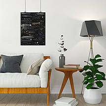 Плакат "Порівняльна таблиця космічних кораблів, фантастика", 141×106см, фото 4