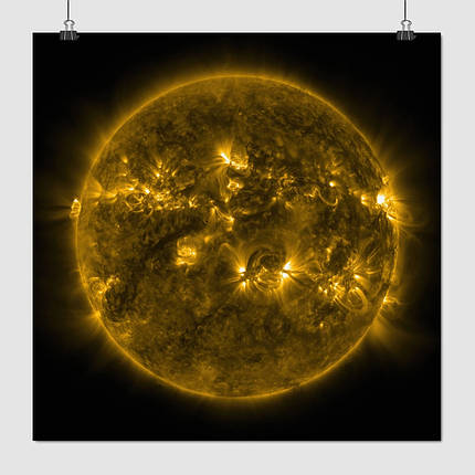 Плакат "Сонце, протуберанці у сонячній короні, Sun", 60×60см, фото 1