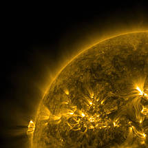 Плакат "Сонце, протуберанці у сонячній короні, Sun", 60×60см, фото 2