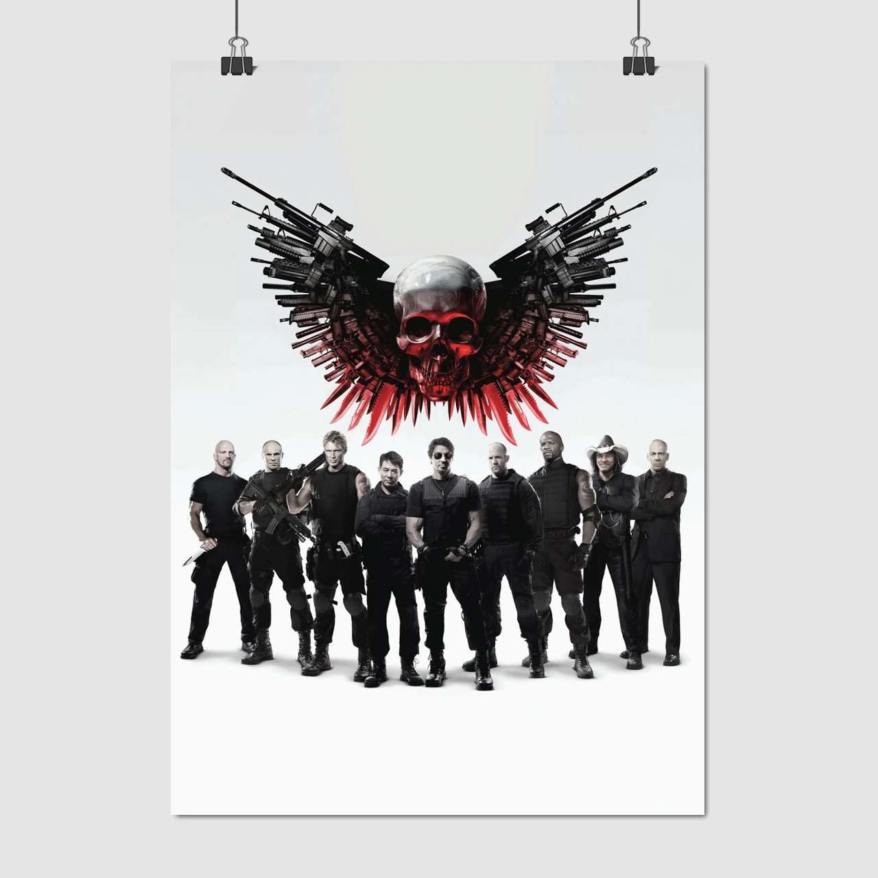 Плакат "Нестримні. лого та персонажі, The Expendables (2010)", 60×43см