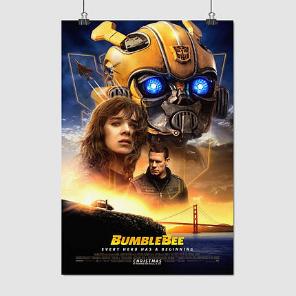Плакат "Трансформери, Бамблбі, Transformers, BumbleBee (2018)", 60×41см, фото 1