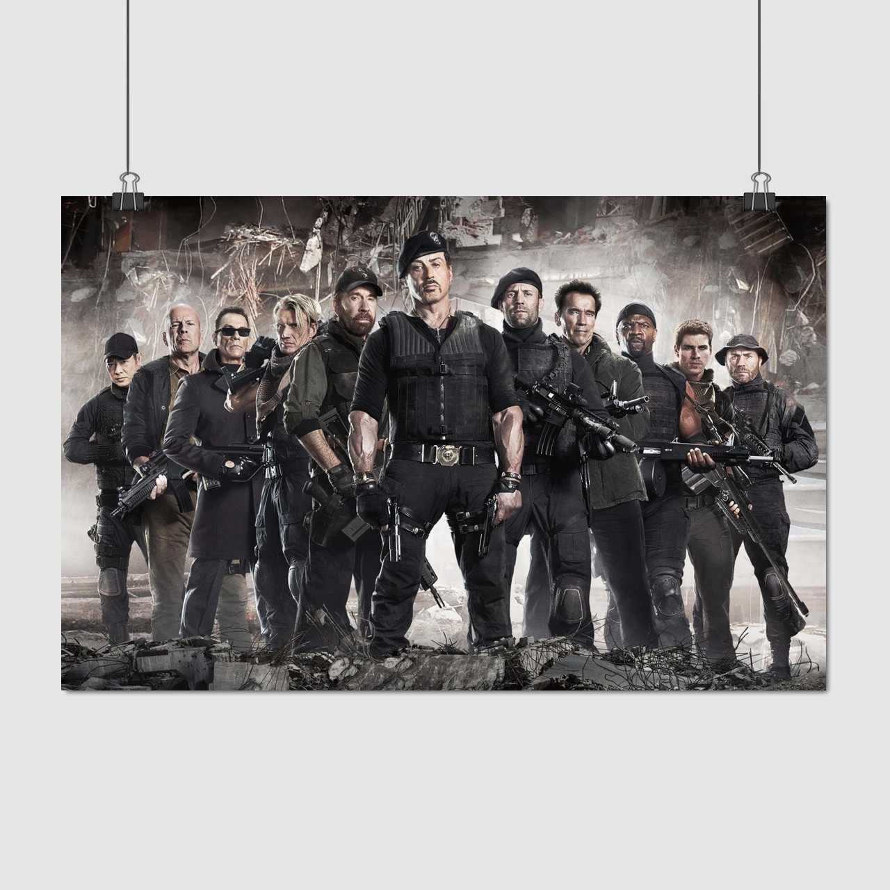 Плакат "Нестримні. персонажі фільму, The Expendables", 60×39см