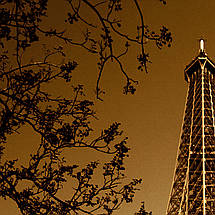 Плакат "Ейфелева Вежа на заході сонця, Париж, Paris, France", 60×40см, фото 2