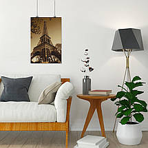Плакат "Ейфелева Вежа на заході сонця, Париж, Paris, France", 60×40см, фото 4
