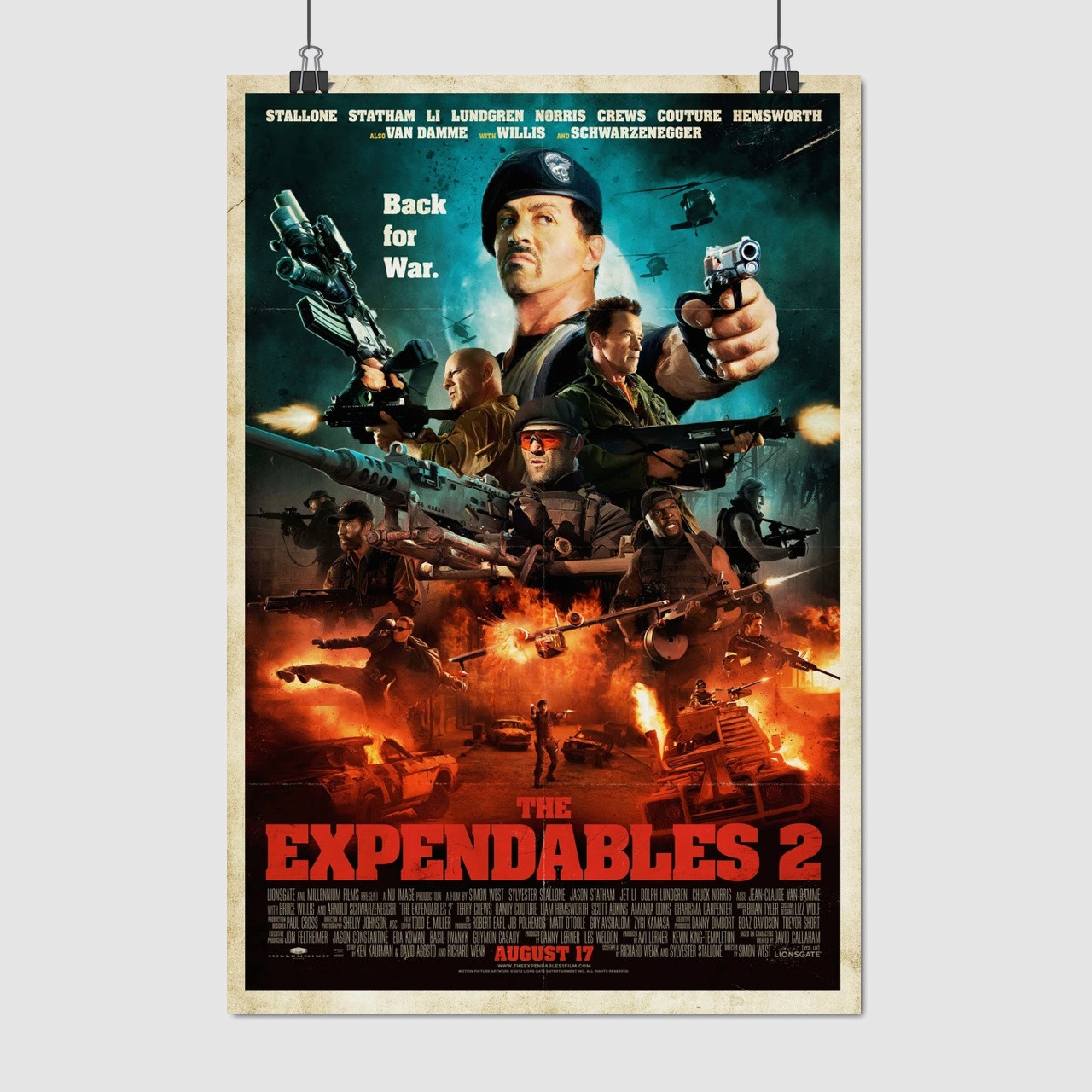 Плакат "Нестримні 2, The Expendables 2 (2012)", 60×40см