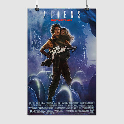 Плакат "Чужинці, Ріплі та Ньют, Aliens (1986)", 60×38см, фото 1