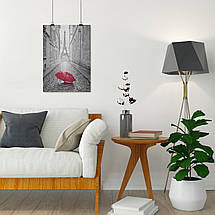 Плакат "Ейфелева Вежа та червона парасолька, Париж, Paris, France", 60×43см, фото 4