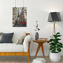 Плакат "Ейфелева Башта та паризька вулиця, Париж, Paris, France", 60×43см, фото 4