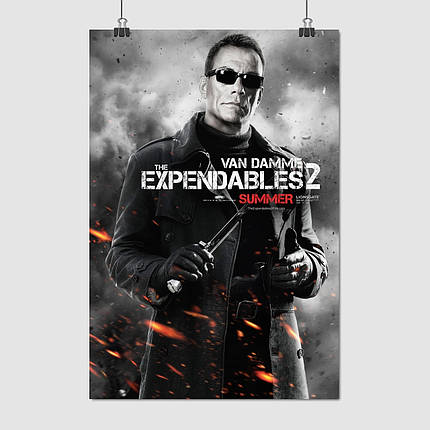 Плакат "Нестримні 2, Жан-Клод Ван Дамм, The Expendables 2 (2012)", 41×60см, фото 1