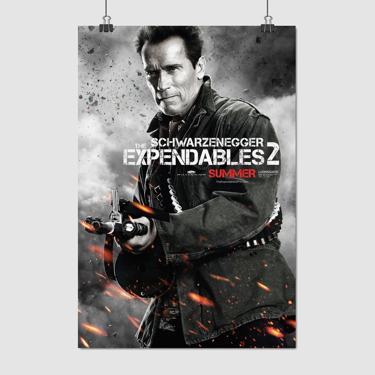 Плакат "Нестримні 2, Арнольд Шварценеггер, The Expendables 2 (2012)", 60×41см