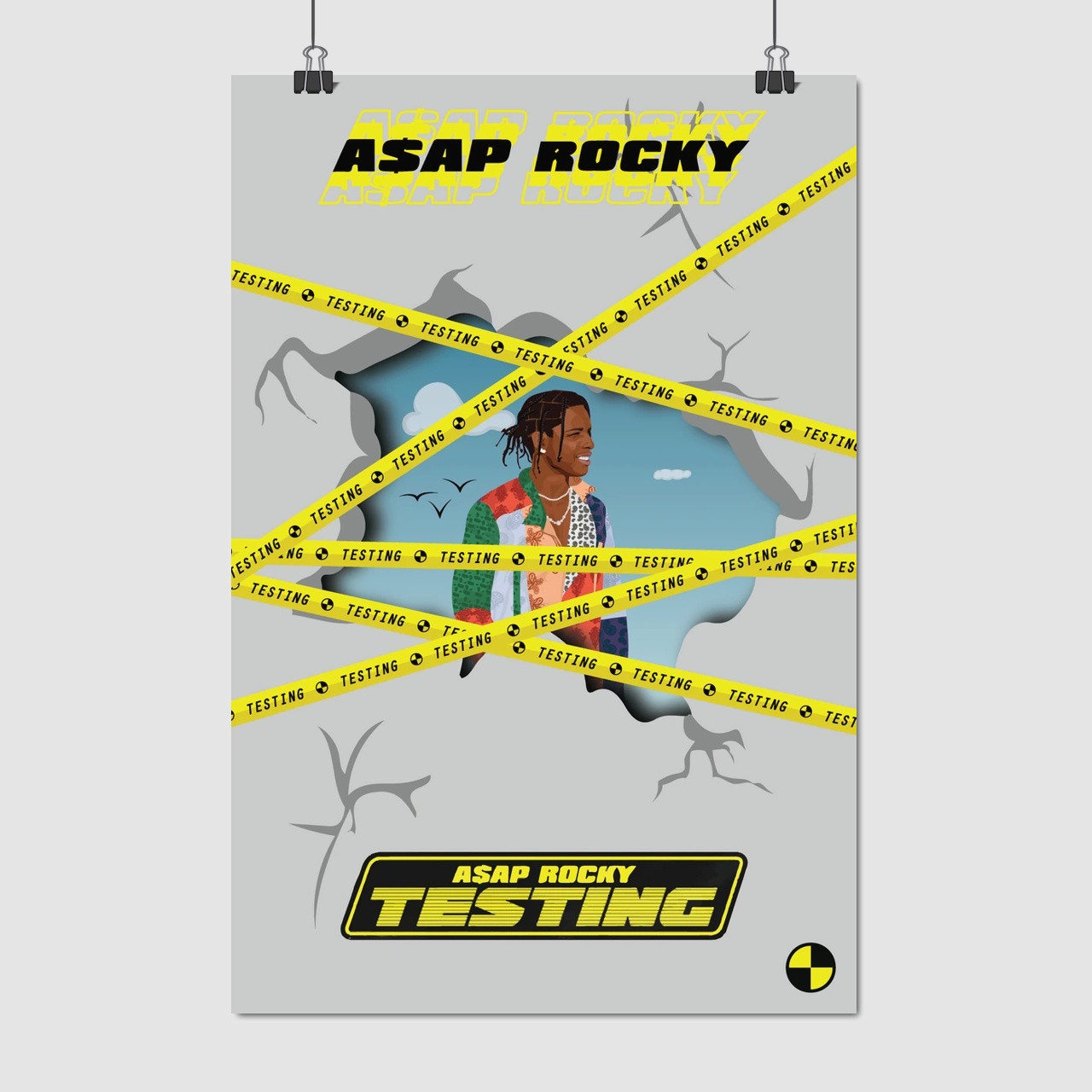 Плакат "Ракім Маєрс, репер, A$AP Rocky, Asap Rocky", 60×40см