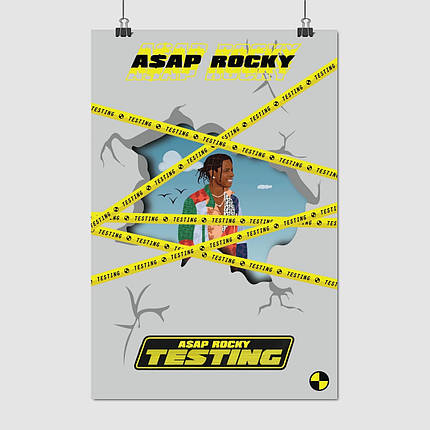Плакат "Ракім Маєрс, репер, A$AP Rocky, Asap Rocky", 60×40см, фото 1