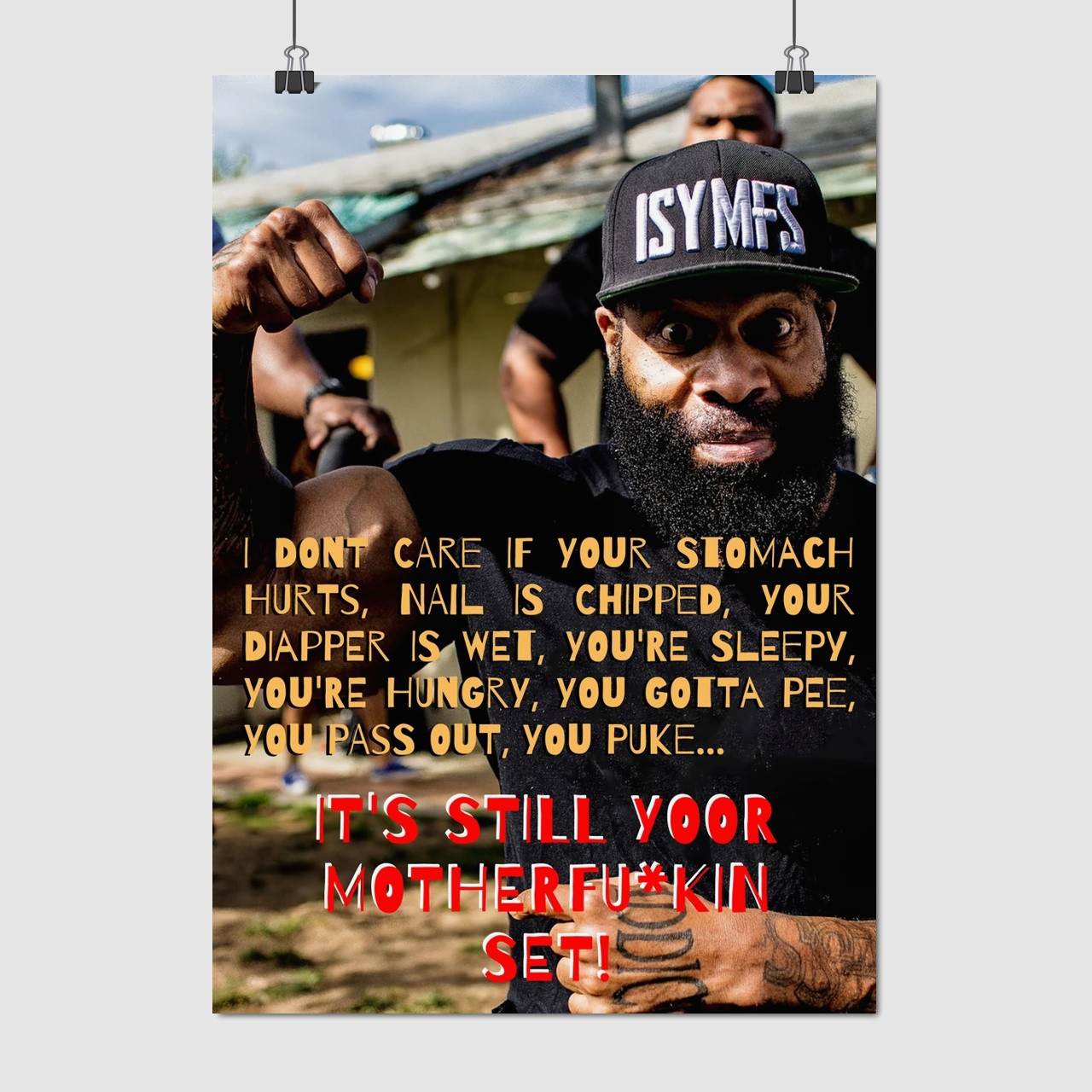 Плакат "Сі Ті Флетчер, бодібілдер, It's your f*king set! C.T. Fletcher", 60×43см