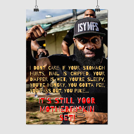 Плакат "Сі Ті Флетчер, бодібілдер, It's your f*king set! C.T. Fletcher", 60×43см, фото 1