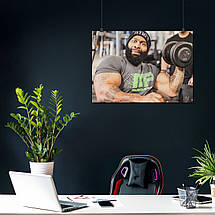 Плакат "Бодібілдер СіТі Флетчер з гантелей, C.T. Fletcher", 43×60см, фото 3