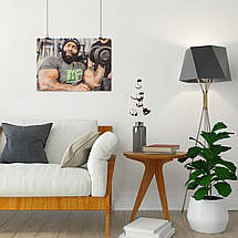 Плакат "Бодібілдер СіТі Флетчер з гантелей, C.T. Fletcher", 43×60см, фото 4
