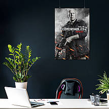 Плакат "Нестримні 2, Брюс Вілліс, The Expendables 2 (2012)", 60×41см, фото 4