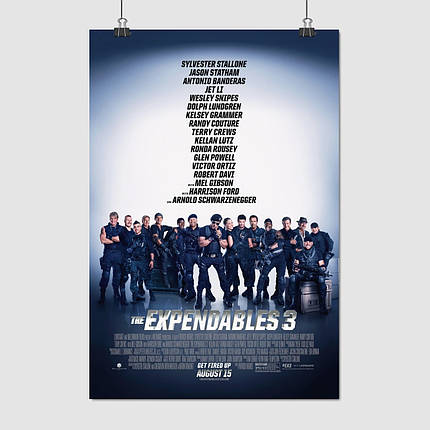 Плакат "Нестримні 3, головні герої, The Expendables 3 (2014)", 60×41см, фото 1