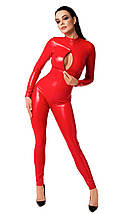 Комбинезон Noir Handmade F353 Red powerwetlook overall - XL, фото 4