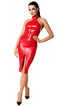Плаття Noir Handmade F354 Red powerwetlook dress — XXL, фото 4