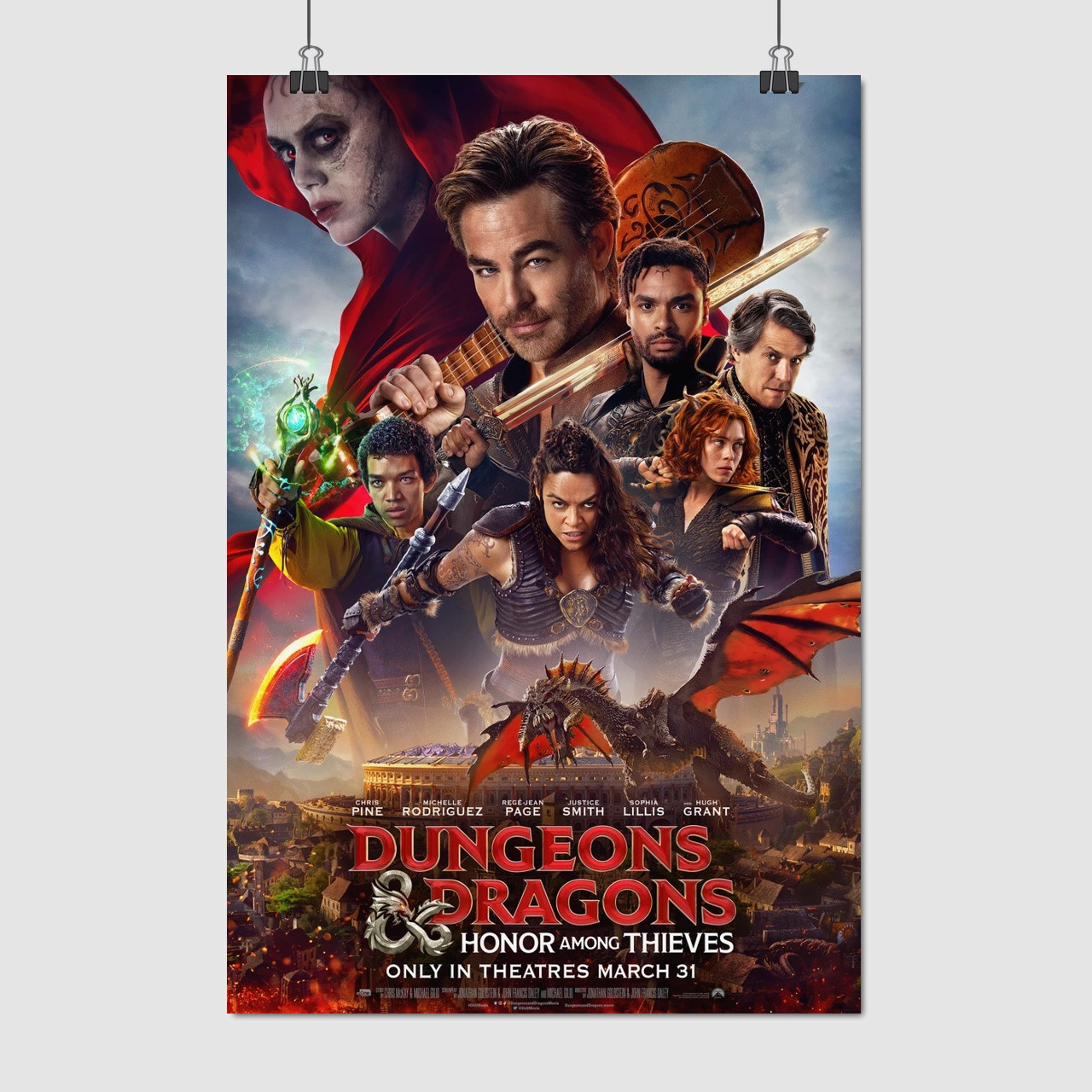 Плакат "Підземелля і дракони, Dungeons & Dragons: Honor Among Thieves (2023)", 60×41см