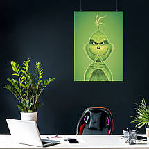 Плакат "Грінч з хитрою посмішкою, Grinch (2018)", 60×43см, фото 4