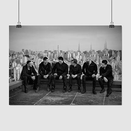 Плакат "Рамштайн, група на даху, Rammstein", 43×60см, фото 1
