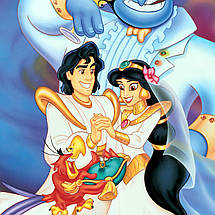 Плакат "Аладдін, Жасмін, Яго та Джин, Aladdin (1992)", 60×43см, фото 3