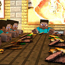 Плакат "Майнкрафт, лицарі квадратного столу, Minecraft", 43×60см, фото 3