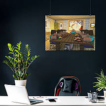 Плакат "Майнкрафт, лицарі квадратного столу, Minecraft", 43×60см, фото 4