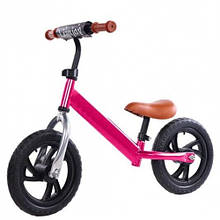 Біговел дитячий 12 BB1254 сталевий колеса EVA Рожевий