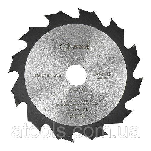 Диск пильний по дереву S&R 190x20x12z (241012160)