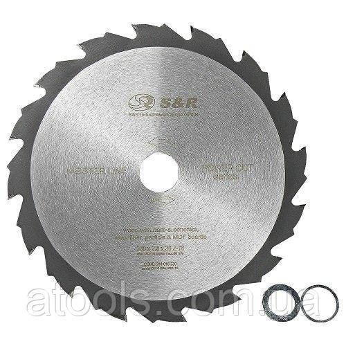 Диск пильний по дереву S&R 230x30x16z (241016230)