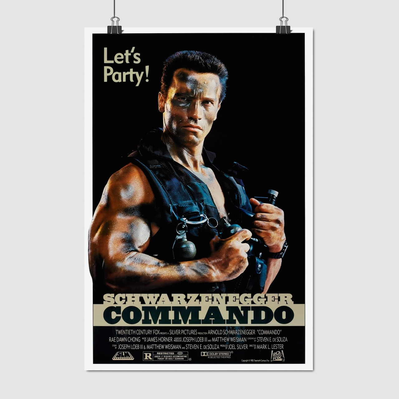 Плакат "Командо, Арнольд Шварценеггер, Commando (1985)", 60×40см