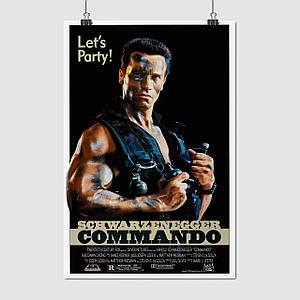Плакат "Командо, Арнольд Шварценеггер, Commando (1985)", 60×40см