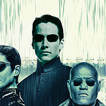 Плакат "Матриця, Нео, Трініті, Морфеус з клинками, Matrix", 60×43см, фото 3