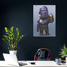 Плакат "Танос, Рукавичка Нескінченності, карикатура, Thanos", 60×43см, фото 4