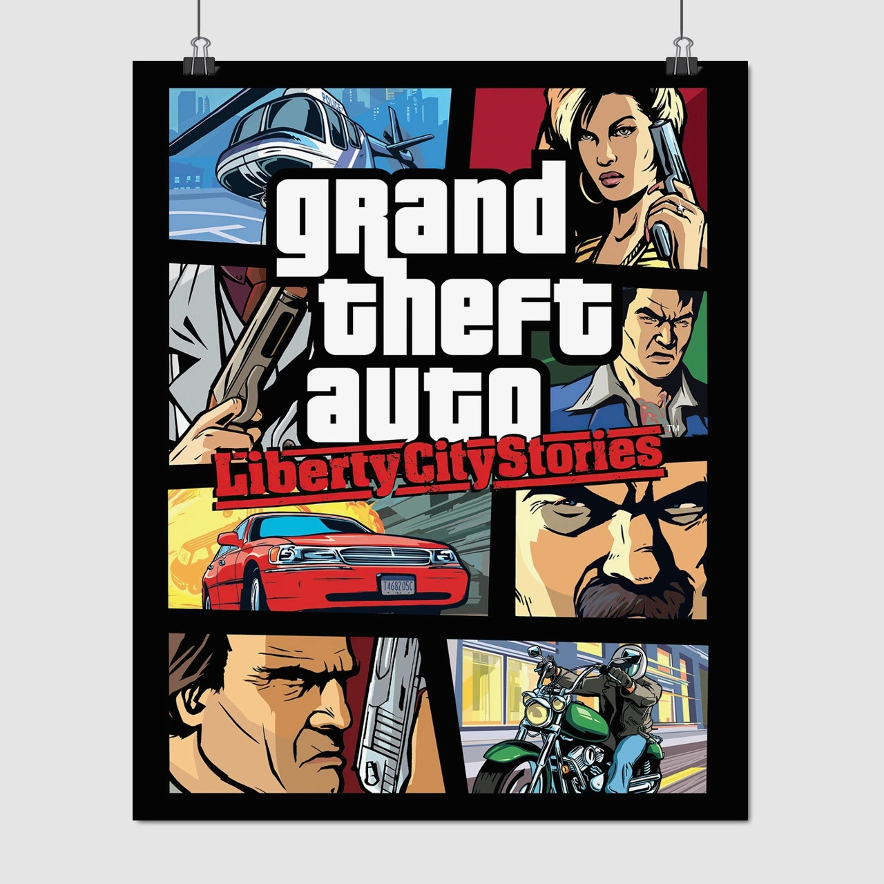 Плакат "ГТА, Grand Theft Auto: Liberty City Stories, GTA:LCS", 60×49см