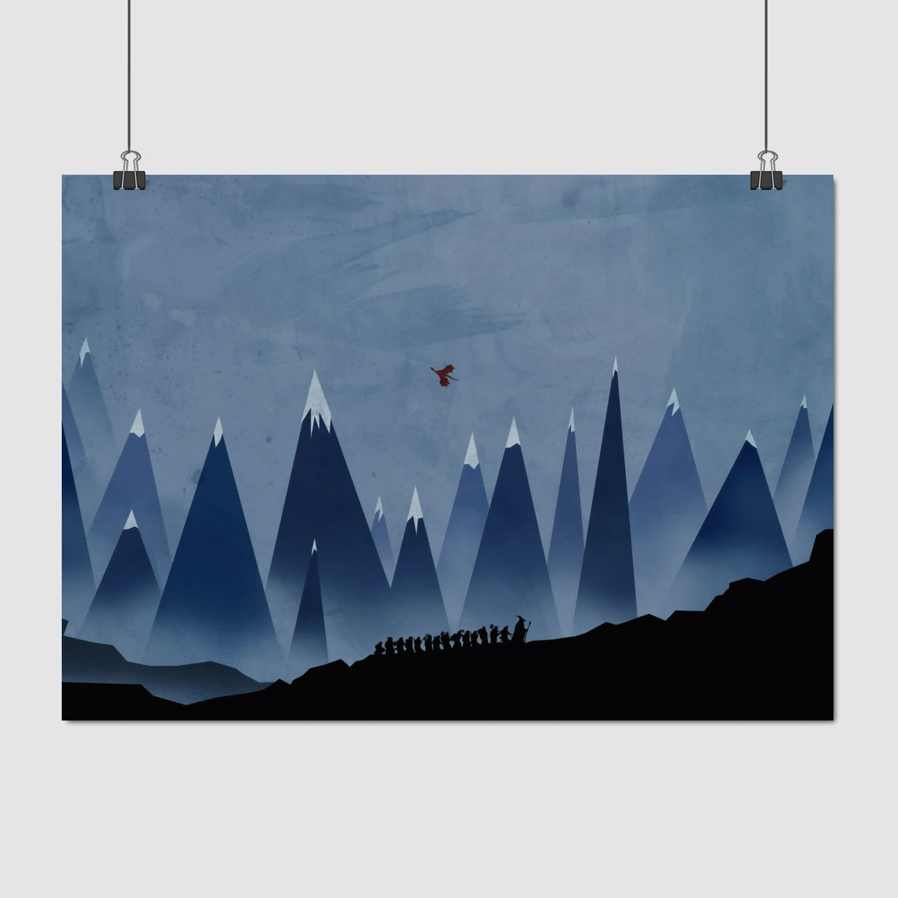 Плакат "Хоббіт, гноми та Ґандальф, Hobbit, Lord Of The Rings", 43×60см