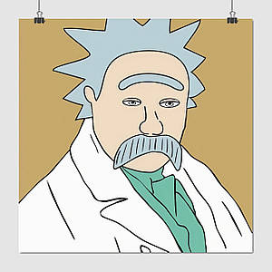 Плакат "Тарас Шевченко у ролі Ріка Санчеса", 60×60см