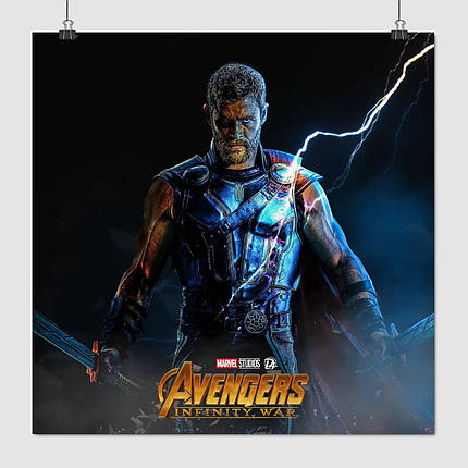 Плакат "Тор з мечами, Месники 4, Avengers: Endgame (2019)", 60×60см, фото 1