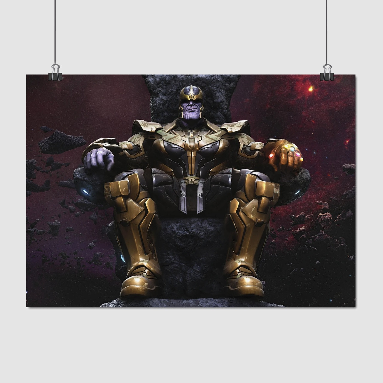 Плакат "Титан Танос на престолі, Марвел, Thanos", 43×60см