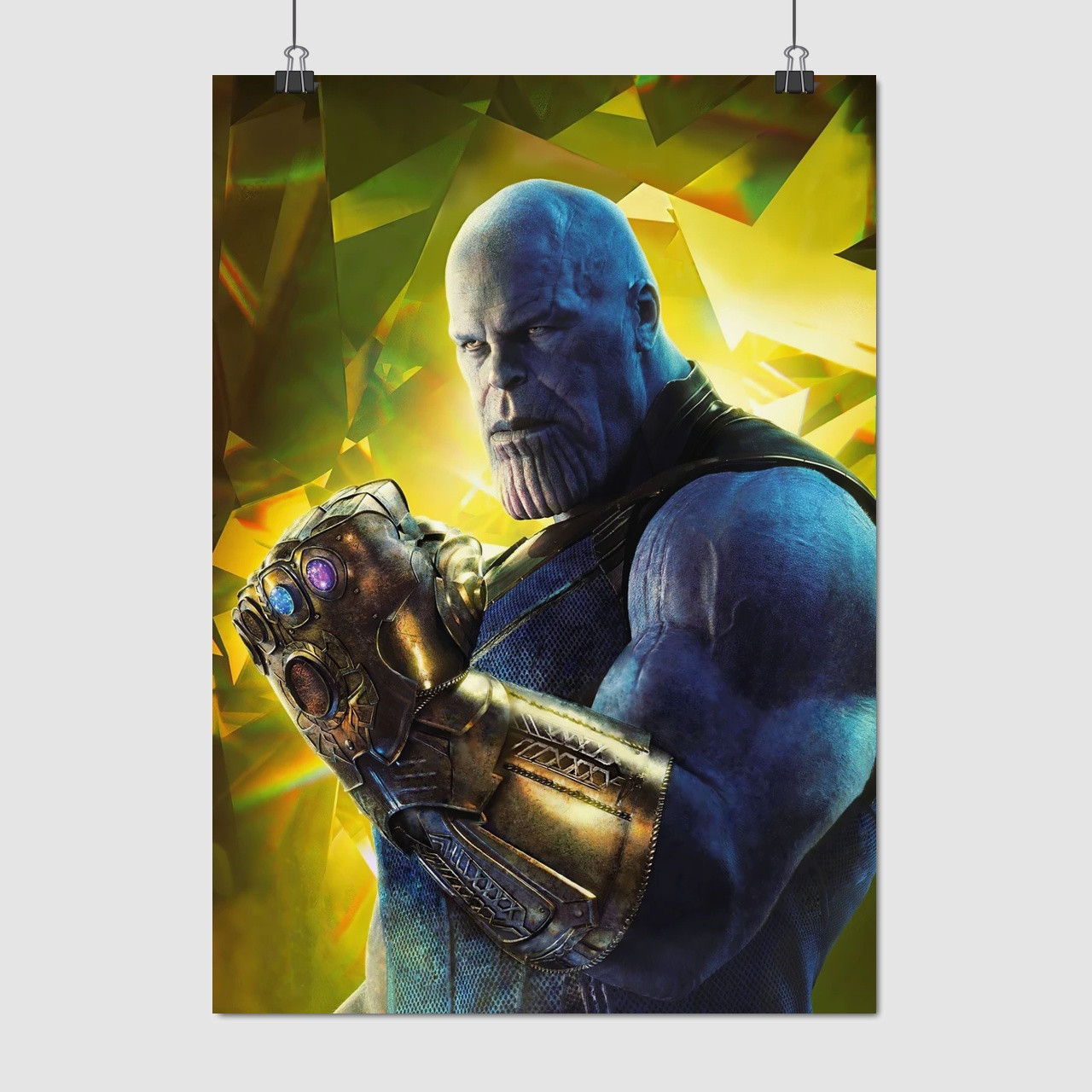 Плакат "Титан Танос, Війна Нескінченності, Месники, Thanos", 60×43см