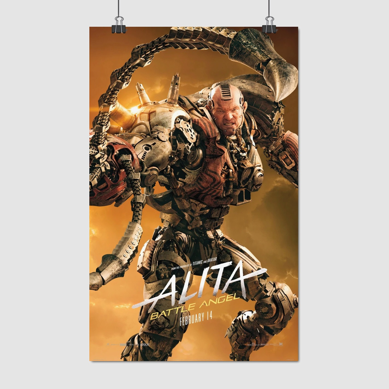 Плакат "Гревиш. Аліта: Бойовий ангел, Grewishka. Alita Battle Angel (2018)", 60×38см