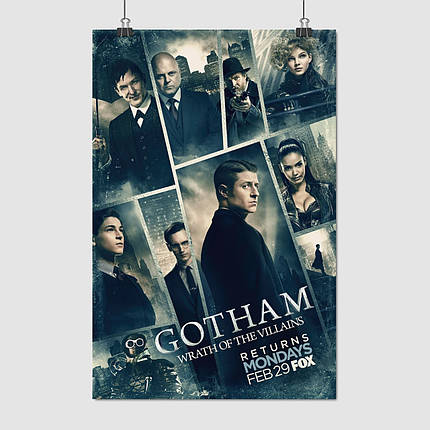 Плакат "Ґотем, Gotham", 60×39см, фото 1