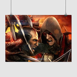 Плакат "Прототип 2, Алекс Мерсер та Джеймс Хеллер, Prototype 2", 43×60см