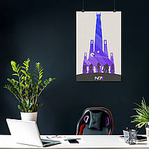 Плакат "Ефект маси, мінімалістичний, Mass Effect", 60×38см, фото 3