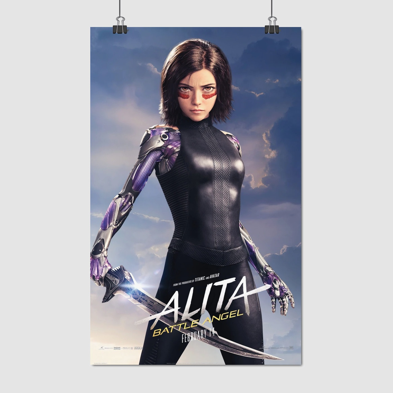Плакат "Аліта: Бойовий ангел, Alita Battle Angel (2018)", 60×38см